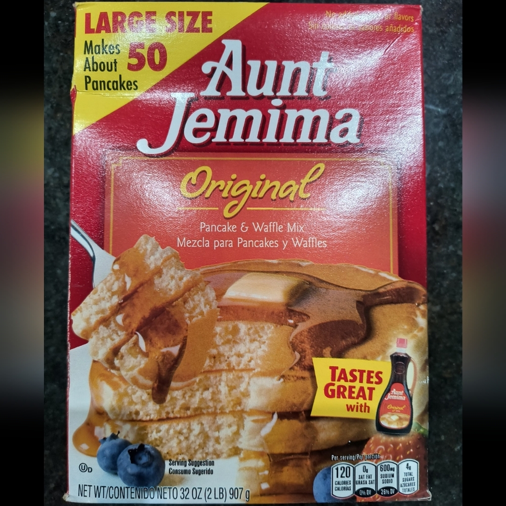 Retired Aunt Jemima Brand Pancake Waffle Mix FULL BOX
